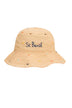 Cappello da donna MC2 Saint Barth in rafia con cuori ricamati