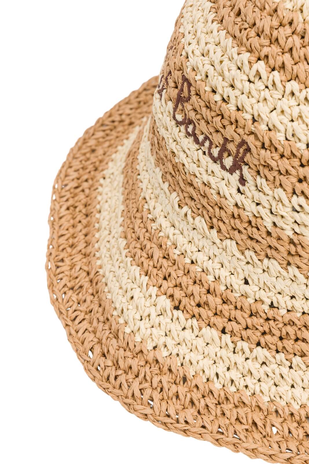 Cappello da donna MC2 Saint Barth in rafia a righe