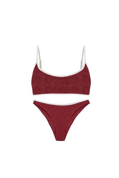 Costume donna MC2 Saint Barth due pezzi effetto crinkle
