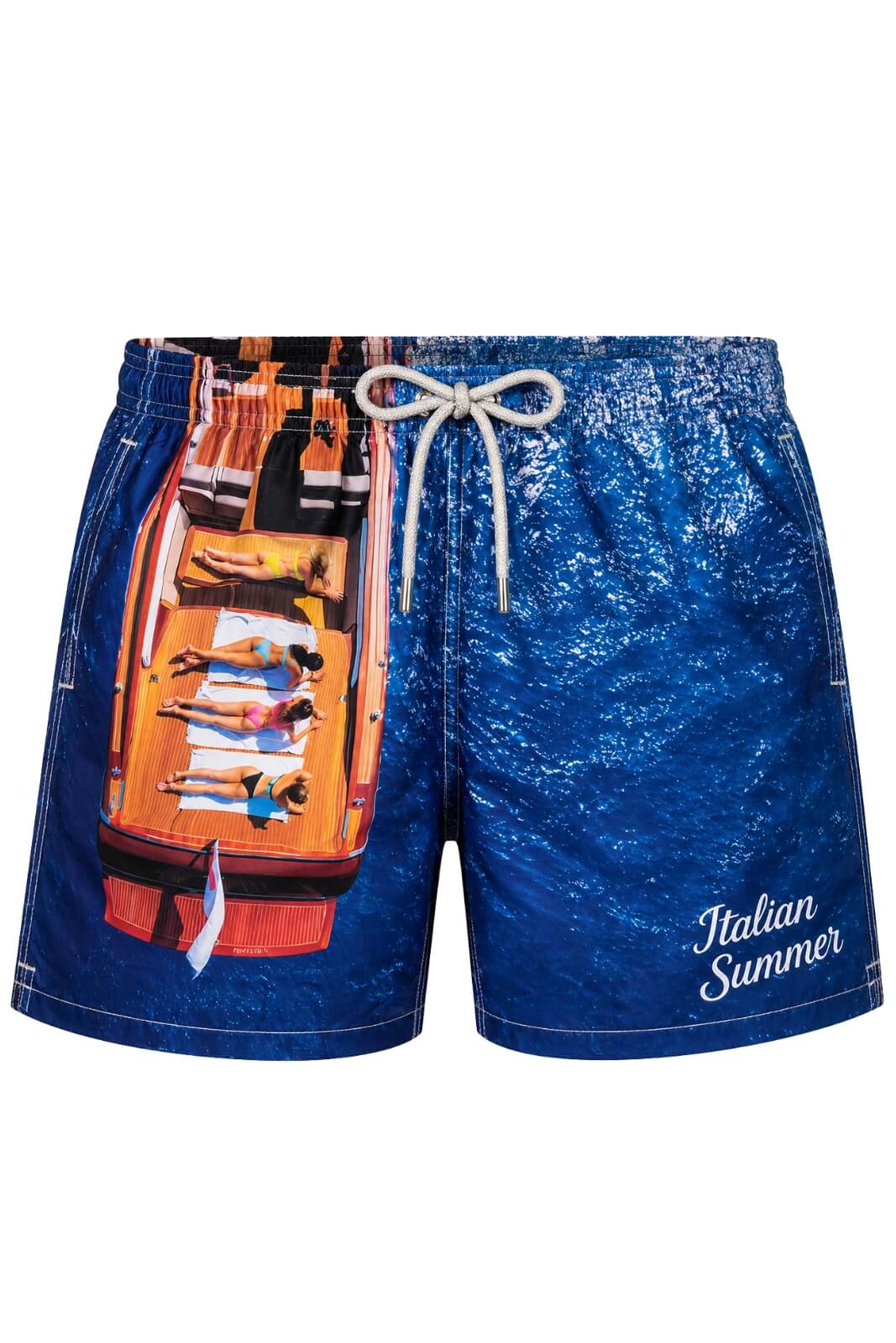 Costume da uomo boxer MC2 Saint Barth con stampa yatch