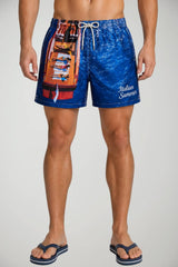 Costume da uomo boxer MC2 Saint Barth con stampa yatch