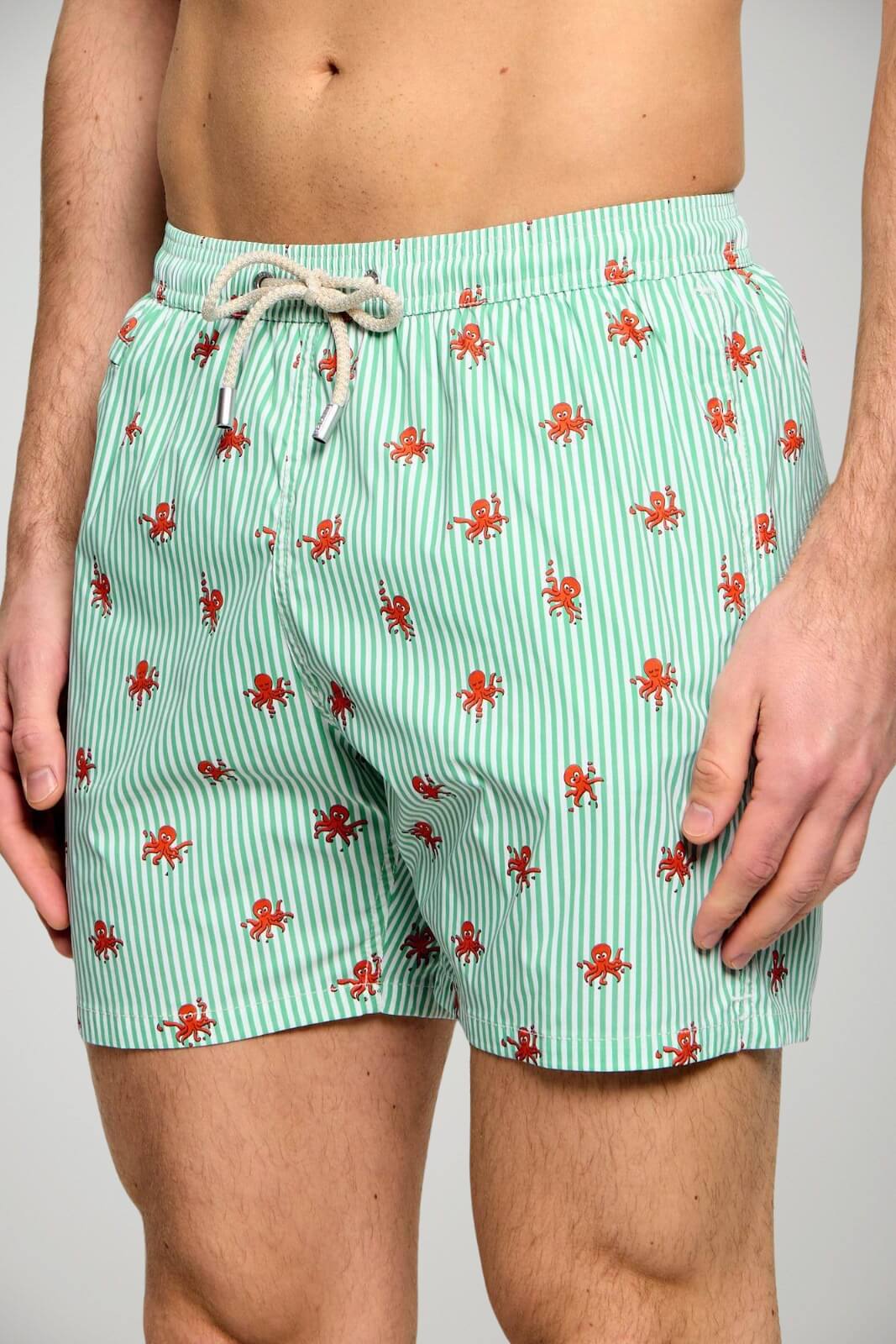Costume boxer da uomo MC2 Saint Bart a righe con stampa