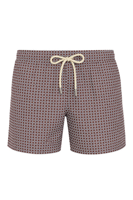 Costume boxer da uomo MC2 Saint Barth con stampa geometrica