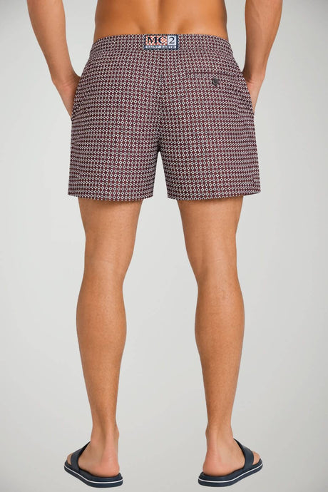 Costume boxer da uomo MC2 Saint Barth con stampa geometrica