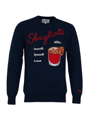 MC2 Saint Barth Maglia Uomo con ricamo drink sbagliato
