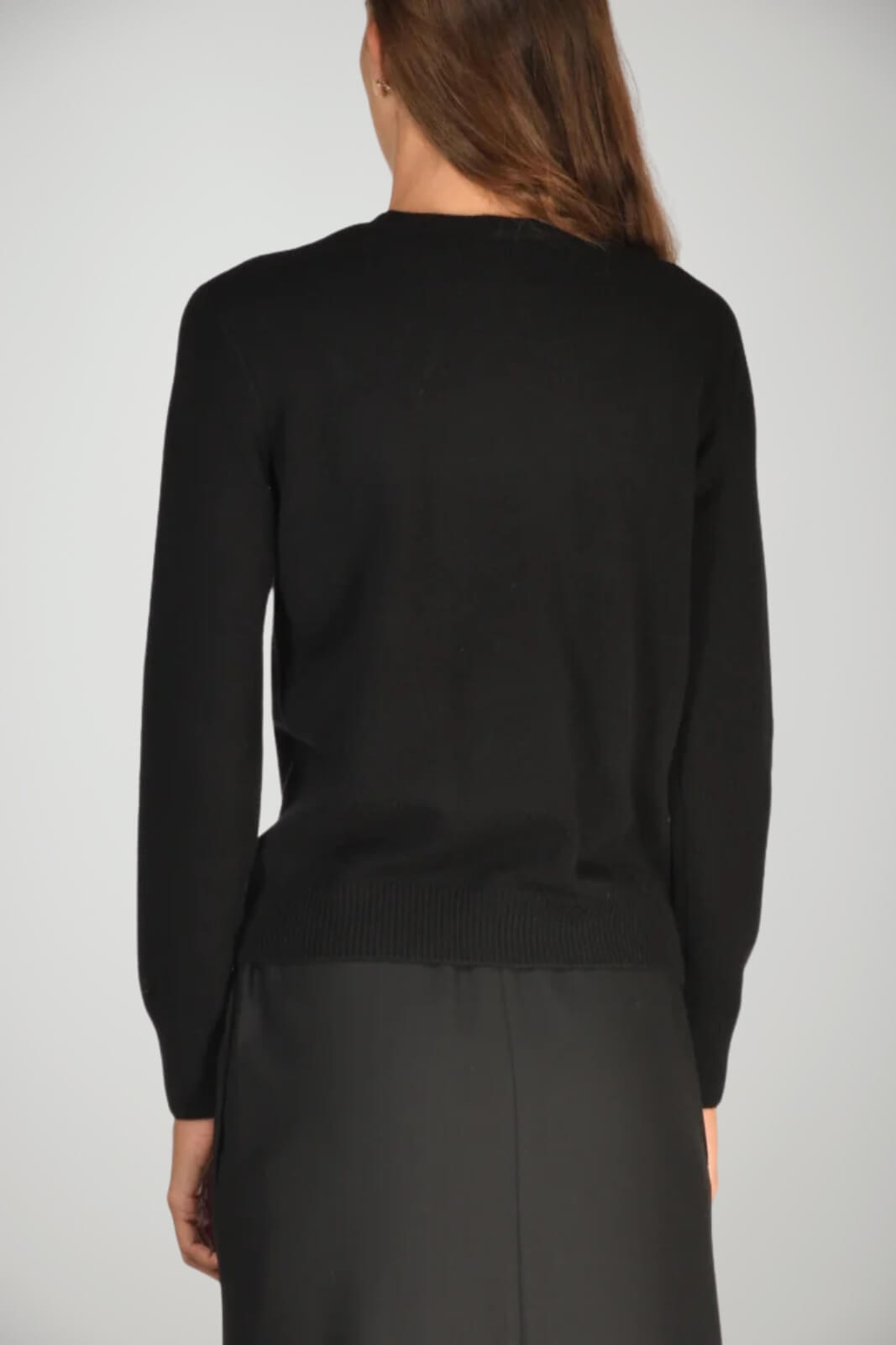 Maglione MC2 Saint Barth da donna a girocollo con lettering brillante sul torace retro