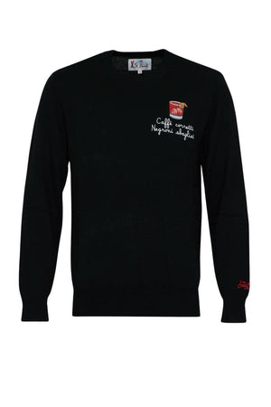 Maglia da uomo MC2 Saint Barth a girocollo con ricamo fronte