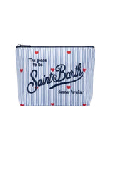 Pochette da donna MC2 Saint Barth a righe con cuori
