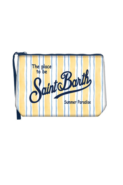 Pochette da uomo a righe con zip MC2 Saint Barth