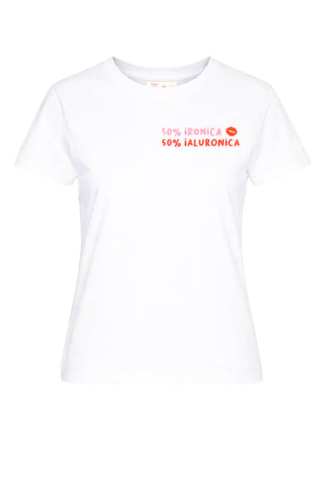 T-shirt da donna MC2 Saint Barth a manica corte con scritta colorata