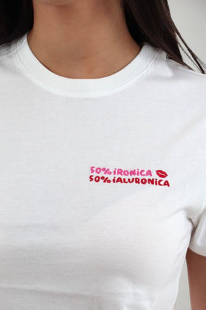 T-shirt da donna MC2 Saint Barth a manica corte con scritta colorata
