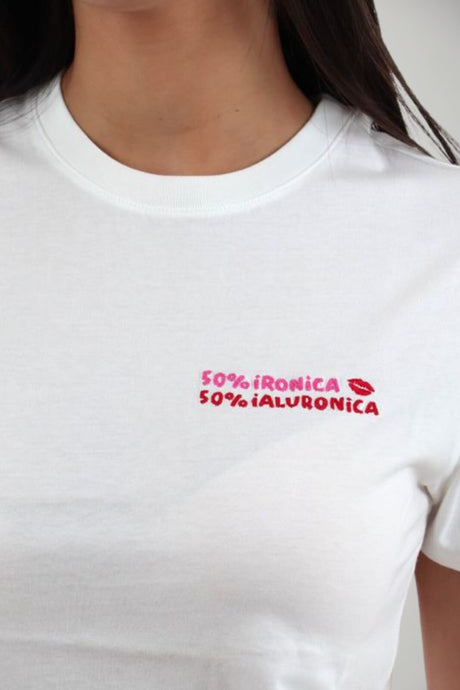 T-shirt da donna MC2 Saint Barth a manica corte con scritta colorata
