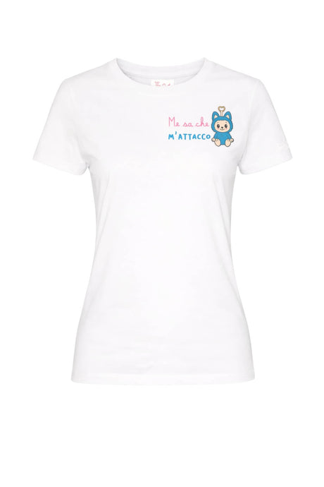 T-shirt da donna MC2 Saint Barth con patch e ricamo
