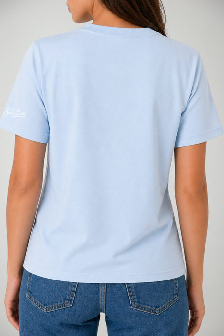 T-shirt da donna MC2 Saint Barth in cotone con ricamo