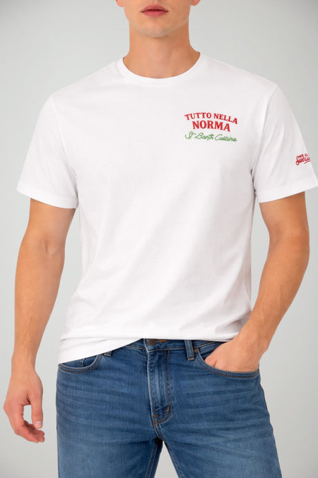 T-shirt uomo MC2 Saint Barth a maniche corte con doppia stampa