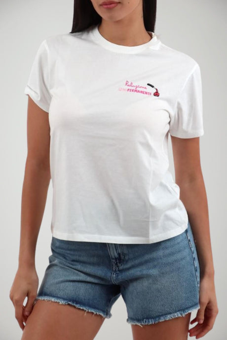 T-shirt da donna MC2 Saint Barth a maniche corte con ricamo