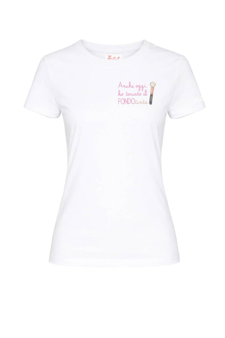 T-shirt da donna MC2 Saint Barth a maniche corte con ricamo a contrasto