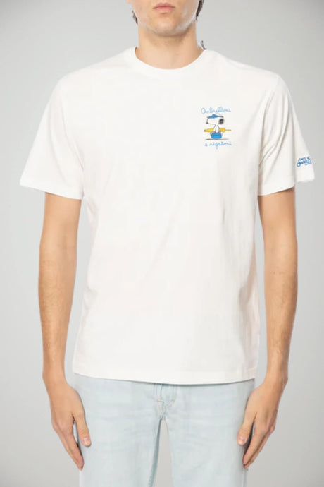 T-shirt da uomo MC2 Saint Barth con ricamo sul torace