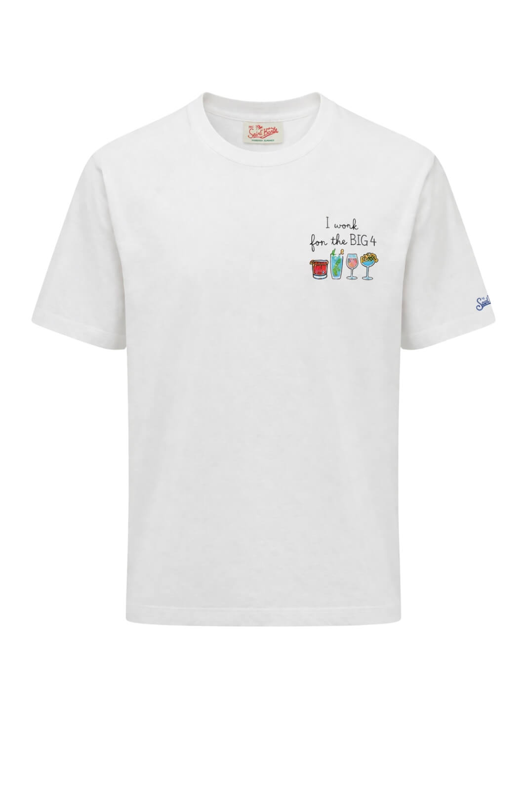 T-shirt da uomo MC2 Saint Barth a maniche corte con ricamo
