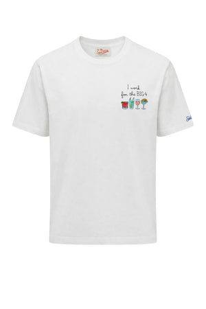 T-shirt da uomo MC2 Saint Barth a maniche corte con ricamo