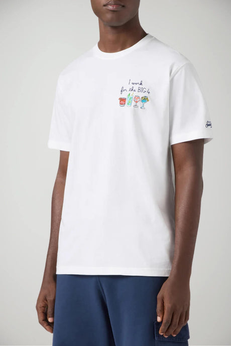 T-shirt da uomo MC2 Saint Barth a maniche corte con ricamo