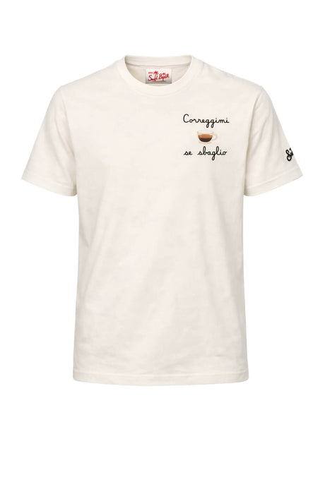T-shirt da uomo MC2 Saint Barth a maniche corte con ricamo
