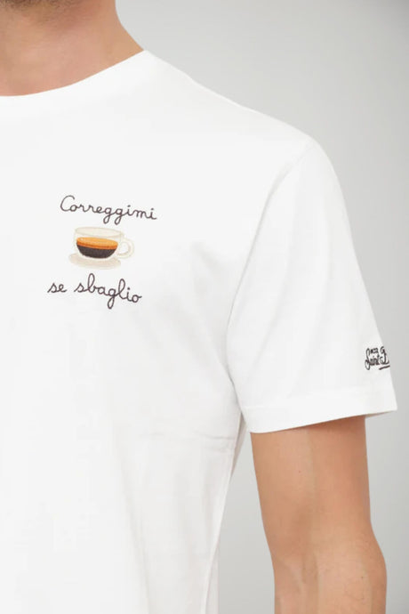 T-shirt da uomo MC2 Saint Barth a maniche corte con ricamo