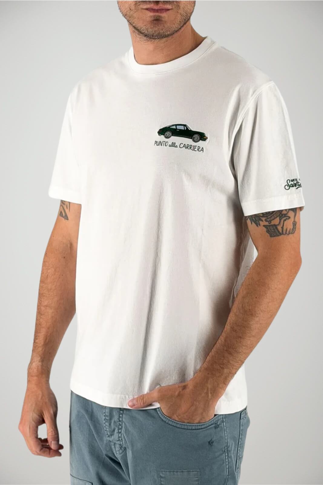 T-shirt da uomo MC2 Saint Barth in cotone a maniche corte