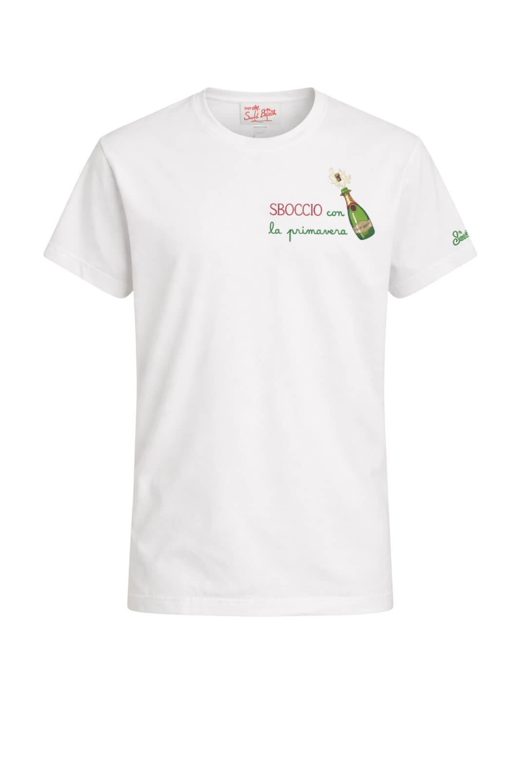T-shirt da uomo in cotone MC2 Saint Barth a maniche corte con ricamo