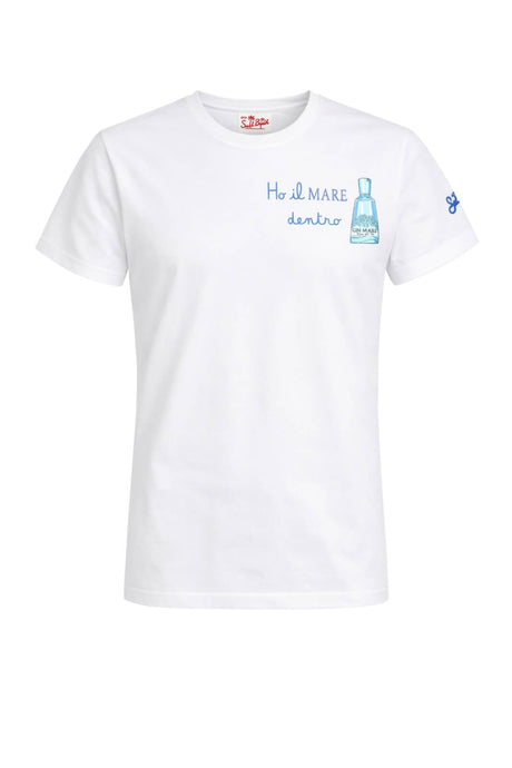 T-shirt da uomo MC2 Saint Barth a maniche corte con ricamo 