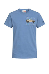 T-shirt da uomo in cotone con stampa e maniche corte