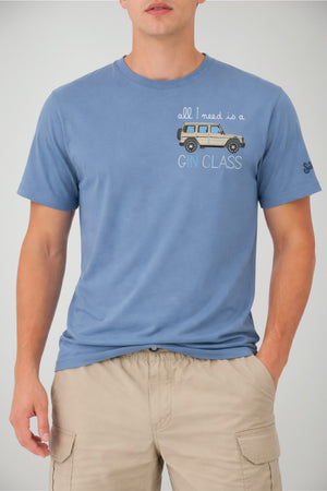 T-shirt da uomo in cotone con stampa e maniche corte
