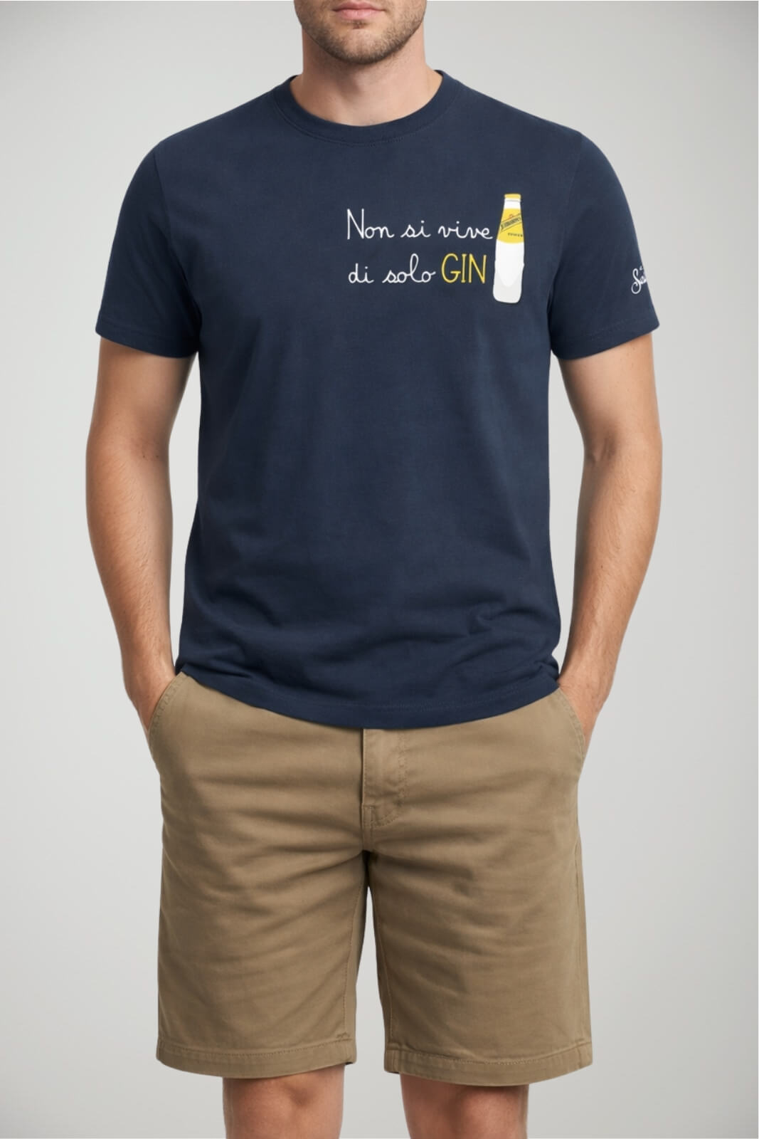 T-shirt da uomo MC2 Saint Barth con ricamo a maniche corte