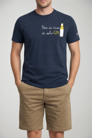 T-shirt da uomo MC2 Saint Barth con ricamo a maniche corte