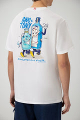 T-shirt da uomo MC2 Saint Barth con doppia stampa grafica e maniche corte