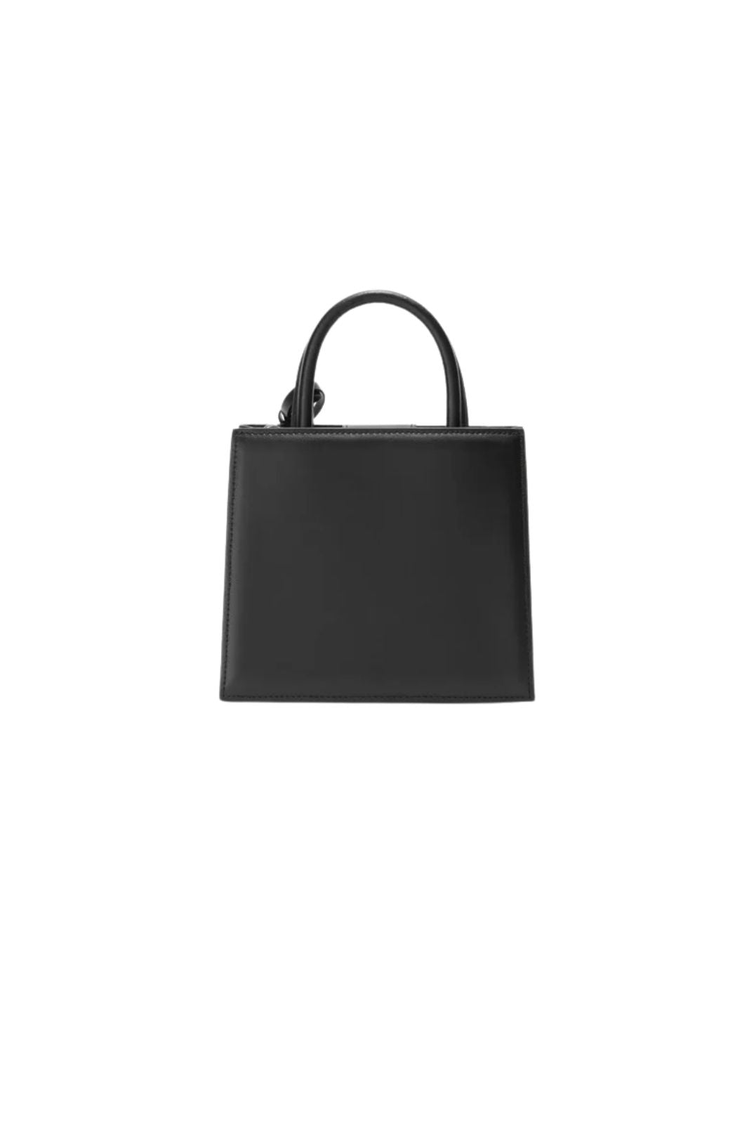 Borsa donna in pelle nera con logo dorato firmata MC2 Saint Barth