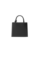Borsa donna in pelle nera con logo dorato firmata MC2 Saint Barth