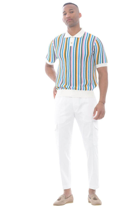Michael Coal pantaloni uomo BLAKE cargo in gabardina