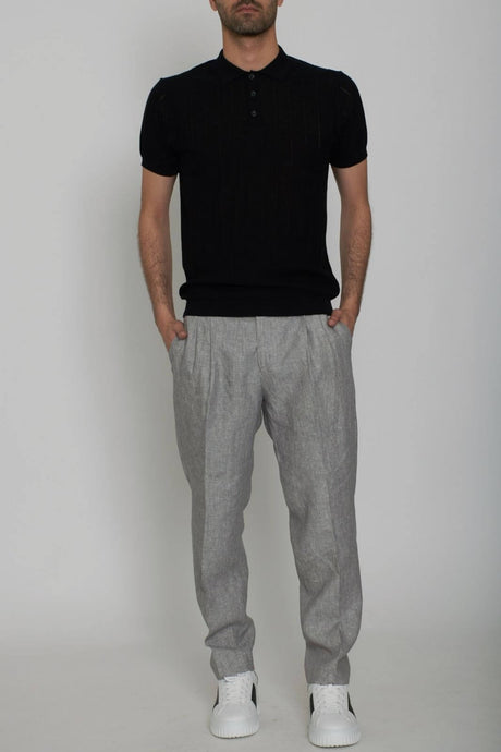 Michael Coal pantaloni uomo in lino