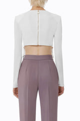 Elisabetta Franchi Women's sweater with rhinestones and beads on the bottom