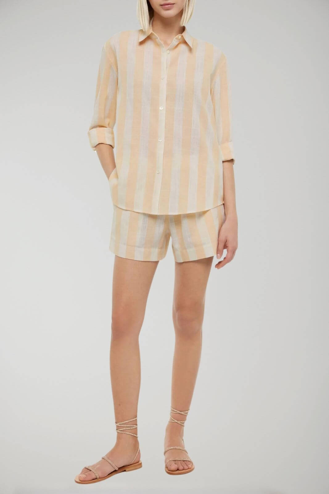 Camisa de lino a rayas MEREDITH para mujer de MC2 Saint Barth