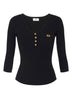 Elisabetta Franchi women's micro-ribbed sweater with pocket