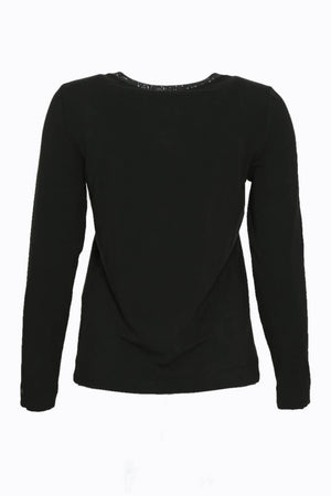 Camiseta de mujer Via delle Perle con inserciones de diamantes de imitación