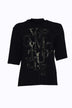 Via delle Perle T-Shirt Donna con lettering in strass