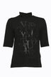 Via delle Perle T-Shirt Donna con lettering in strass