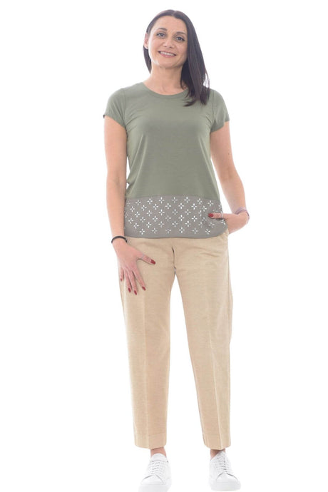 VDP T shirt Donna con strass sul fondo