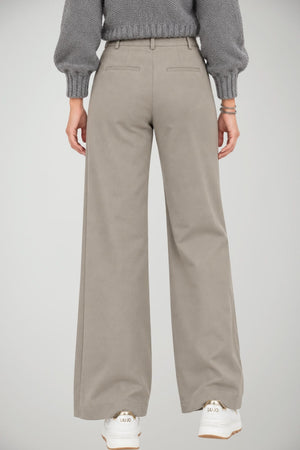 Malìparmi Pantaloni Donna Gamba Ampia in Cotone