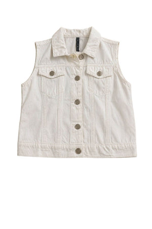 Manila Grace Gilet Bambina in Denim