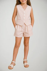 Manila Grace Gilet Bambina con Bottoni