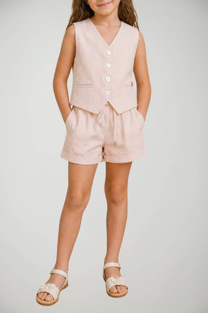Manila Grace Gilet Bambina con Bottoni